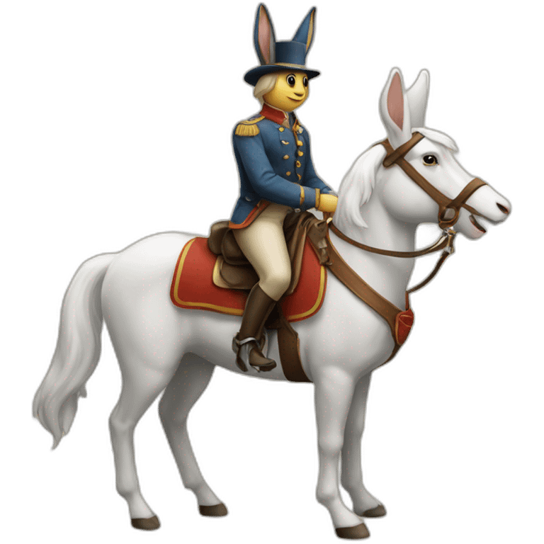 Lapin sur cheval emoji