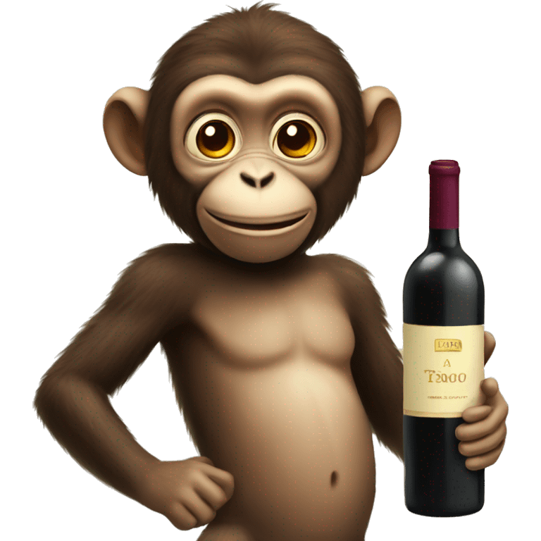 Monkey with wine emoji