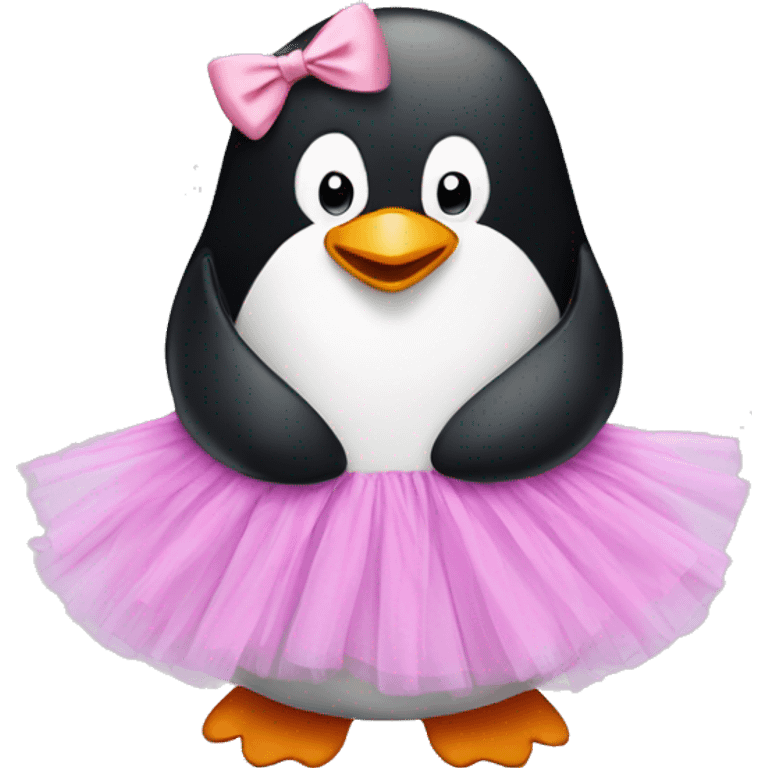 Penguin with a tutu emoji