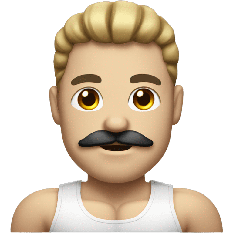 White Bodybuilder with a moustache  emoji