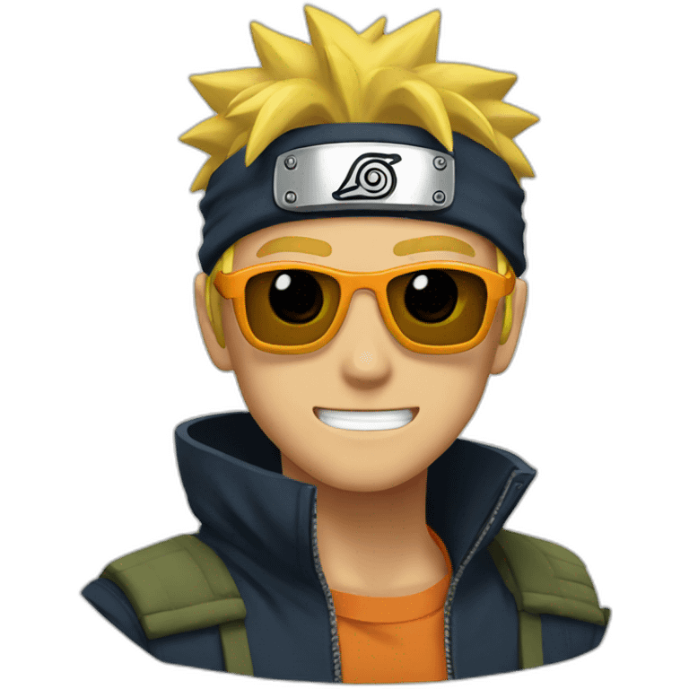 Naruto with sunglasses emoji