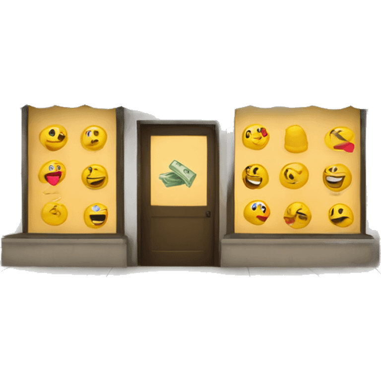 storefront with dollar sign  emoji