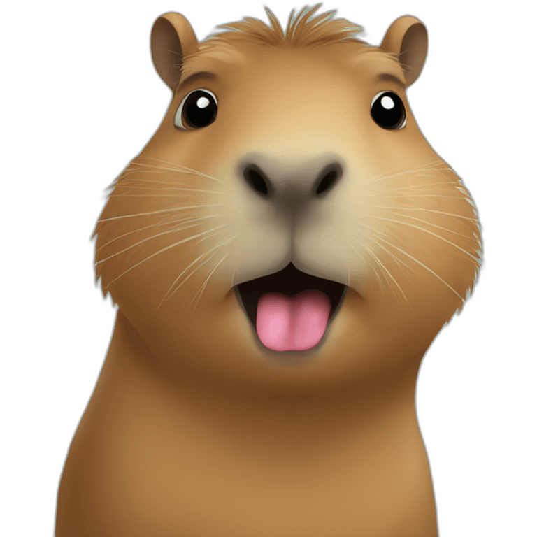 capybara giving kisses emoji