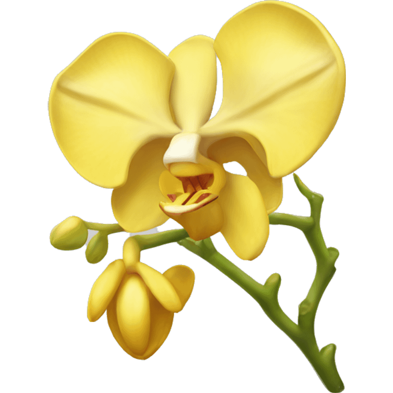 Yellow orchid emoji