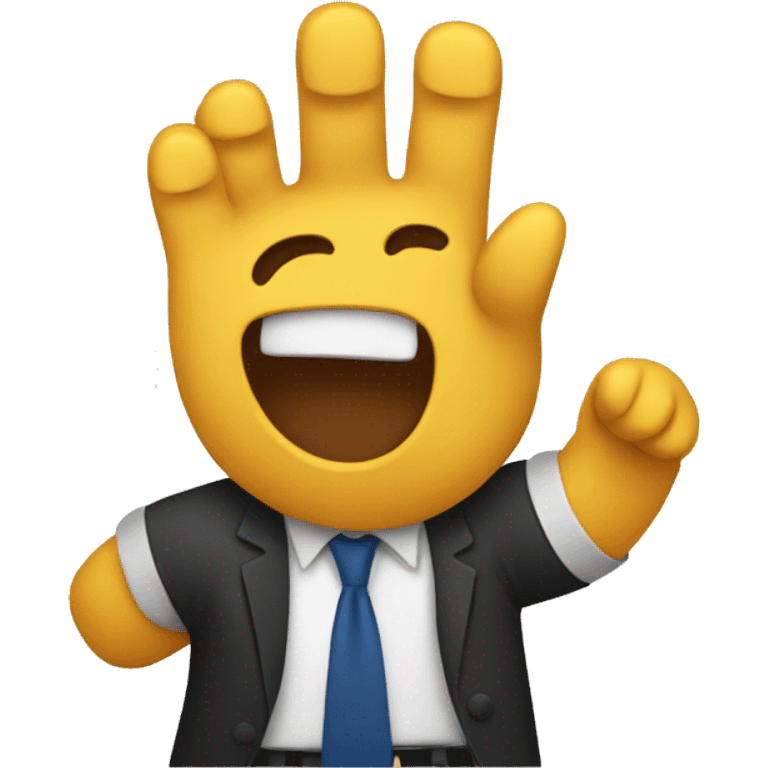 Peru with hands up emoji