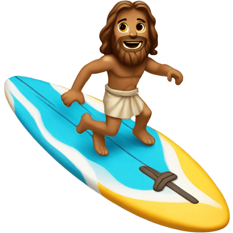 Jesus riding a surfboard emoji