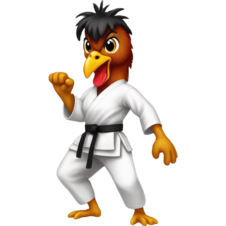 karate female chicken emoji