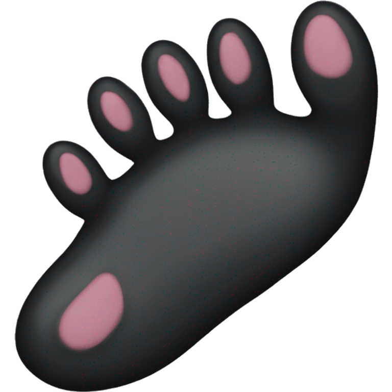 black cat foot emoji