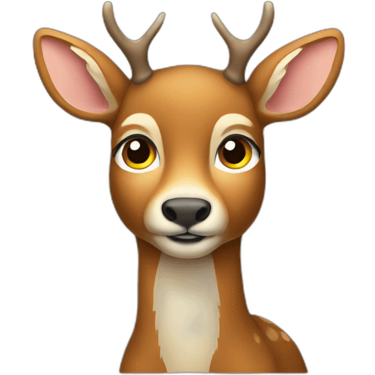 deer-with-leg-near-its-chin-thinking emoji