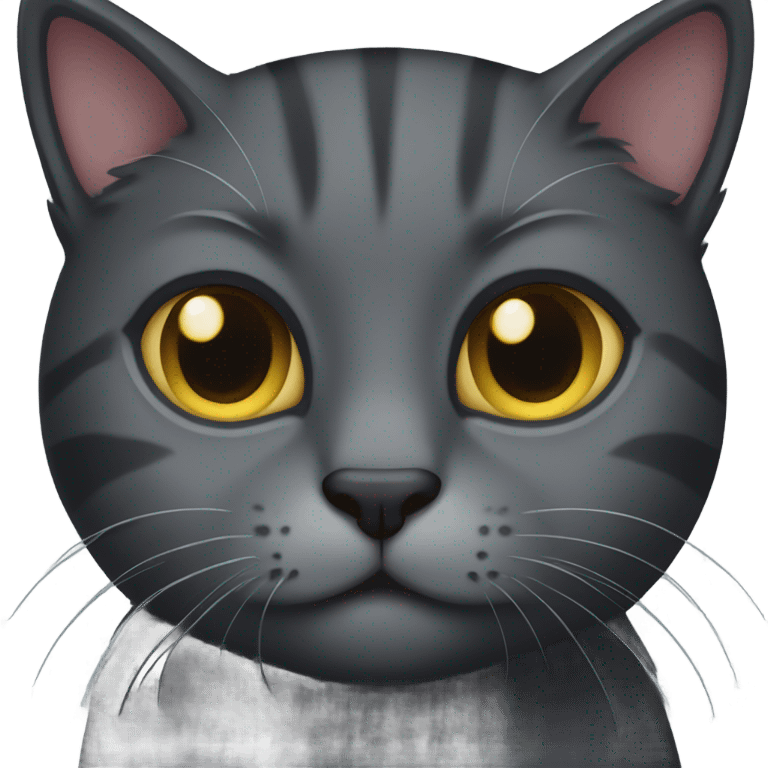 Dark grey cat emoji