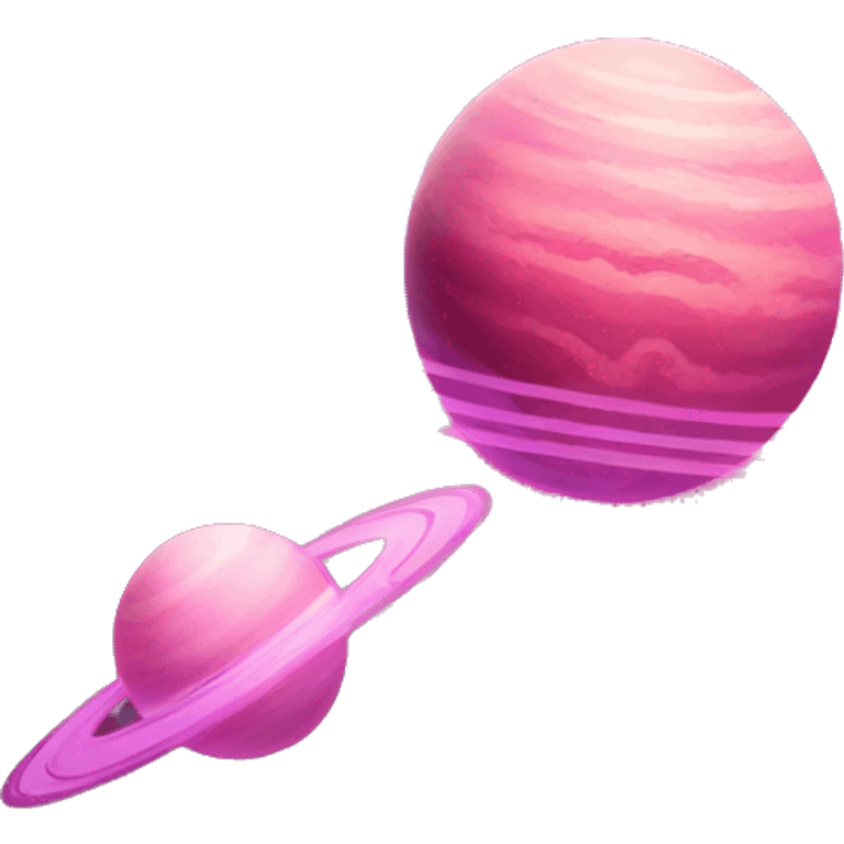 Space with pink planets  emoji