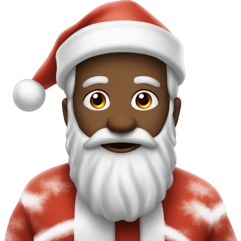 Santa side eyeing ￼ emoji