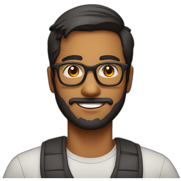 indian Guy with specs and light beard emoji