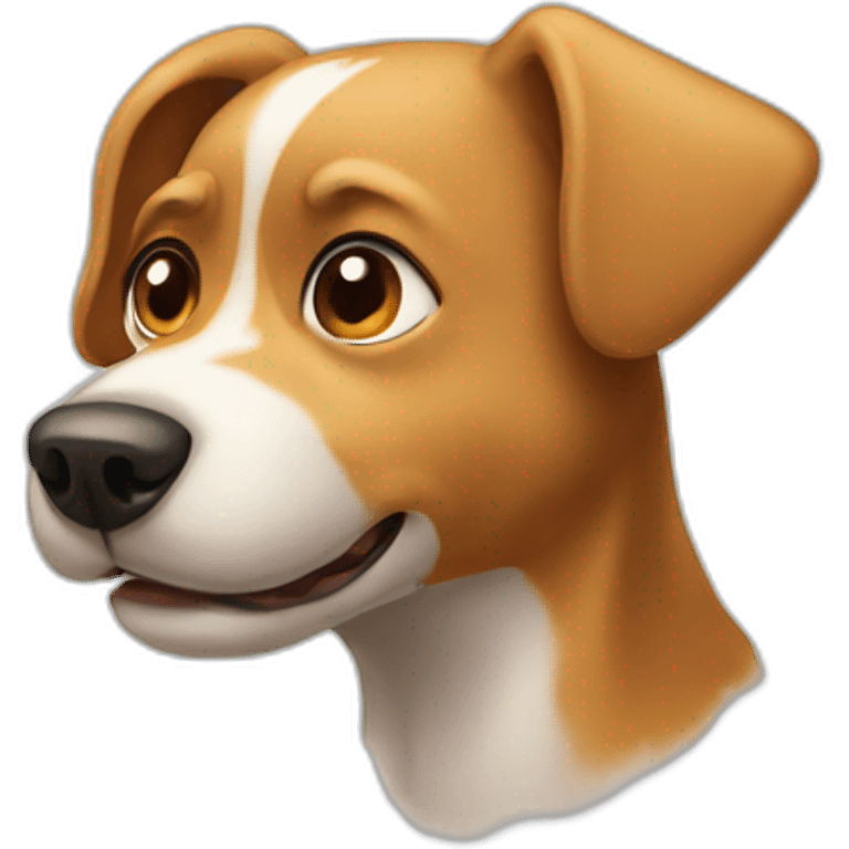 a little dog with snot running from its nose emoji