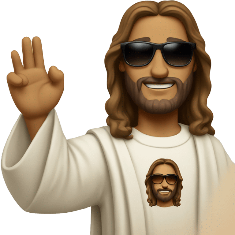 jesus wearing sunglasses from oakley emoji