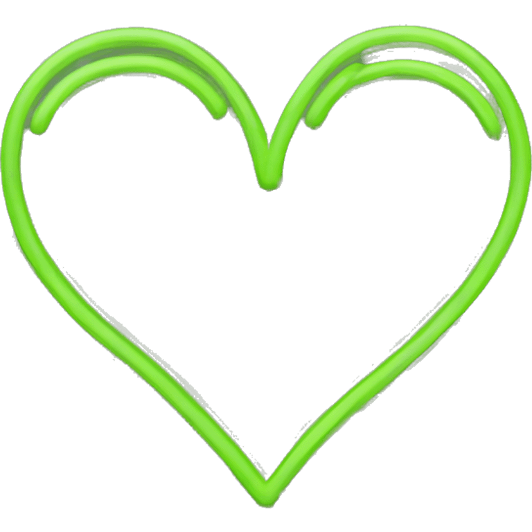 Neon chartreuse heart emoji