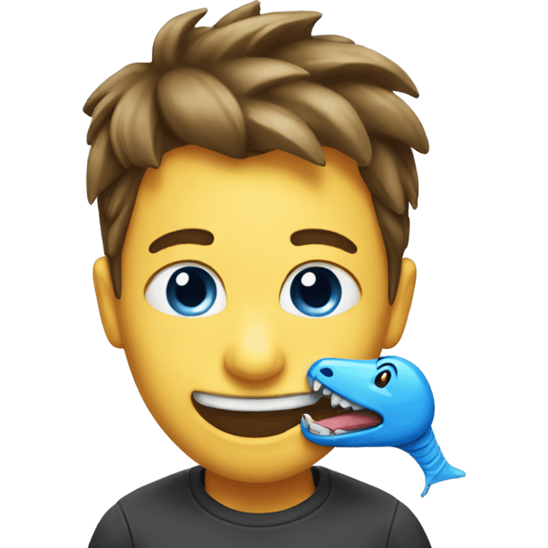 emoji with a blue tongue  emoji