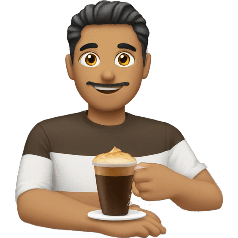 Corazón café emoji