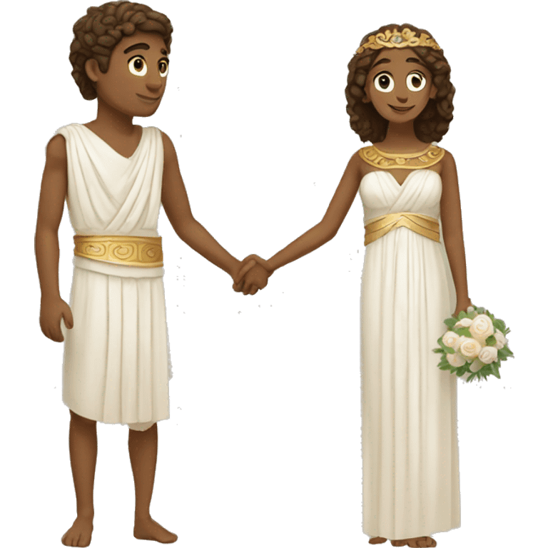 ancient greek bride and groom emoji