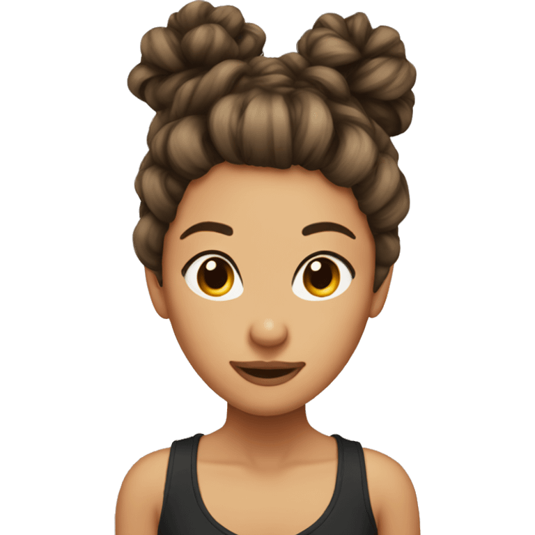 Messy bun hair  emoji