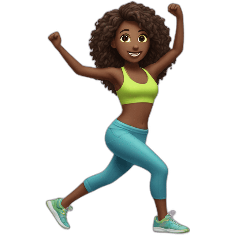 Zumba dancing girl emoji