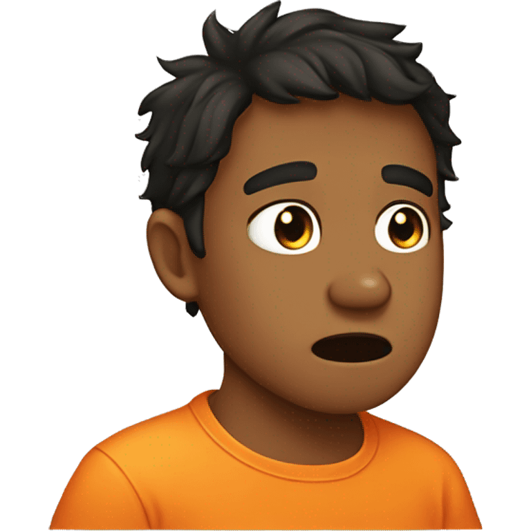 Percy Jackson crying orange t shirt emoji