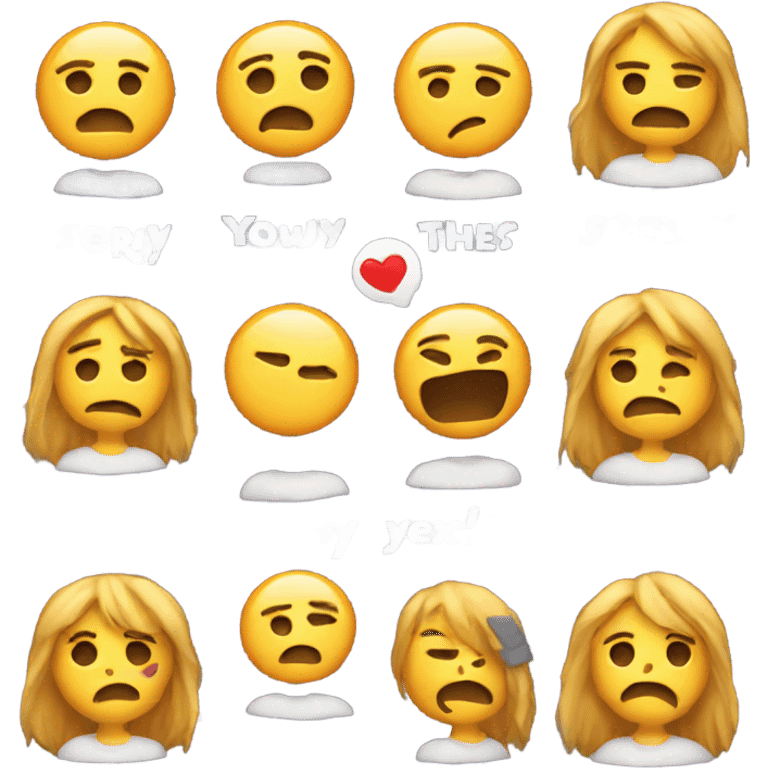 Text saying sorry emoji