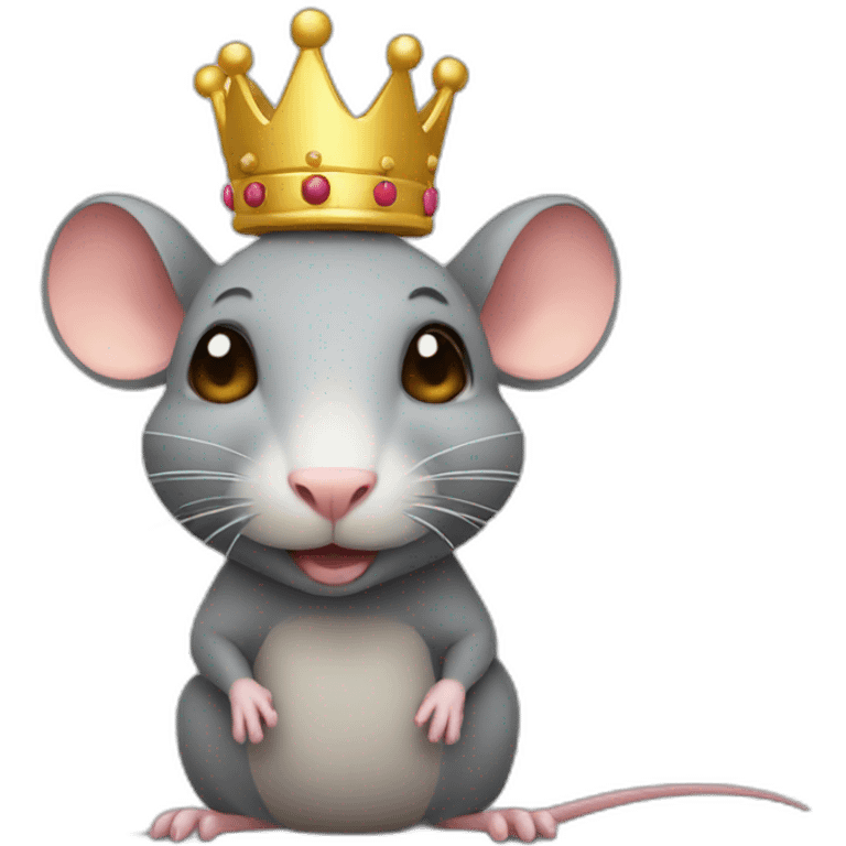 Rat with crown emoji