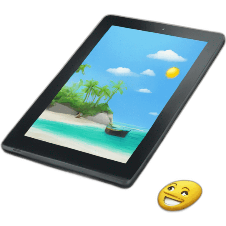 Télecommande sur tablette emoji