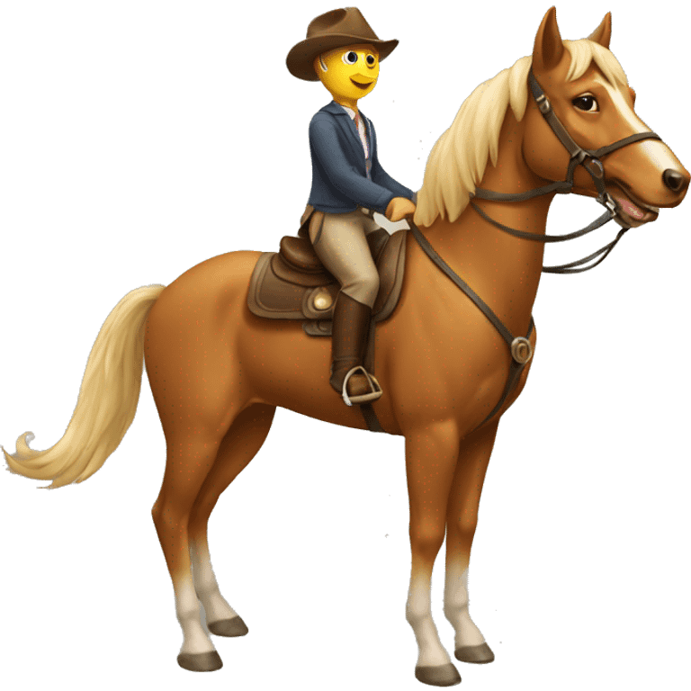 dog riding a horse emoji