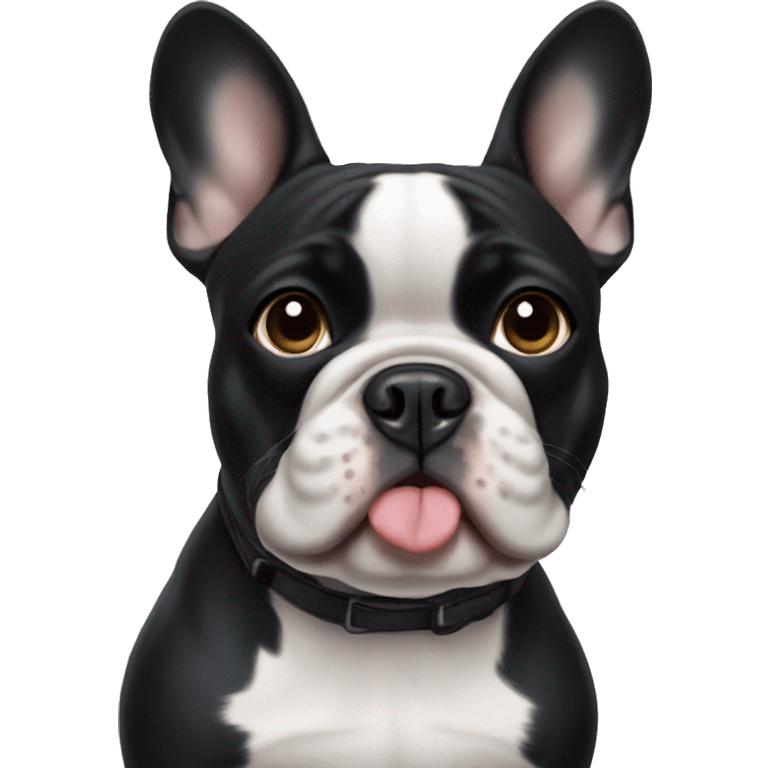 Black French bulldog emoji