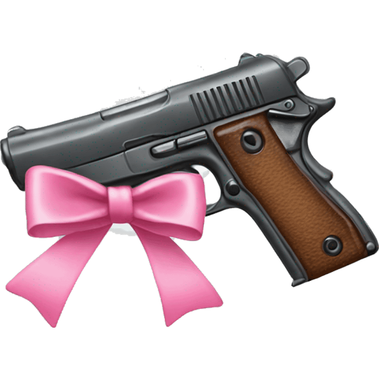 gun with pink bow emoji