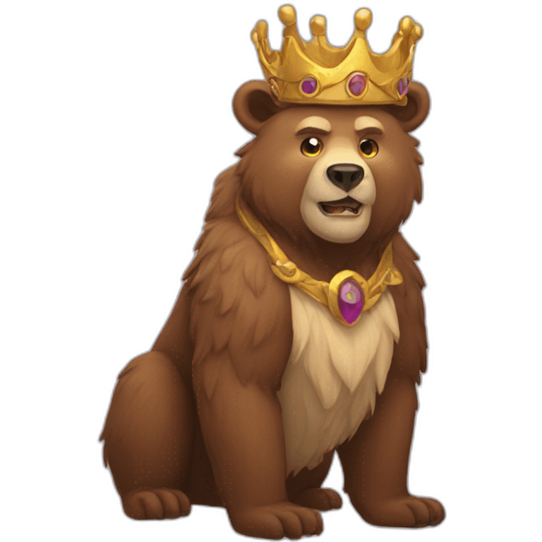 bear king  emoji