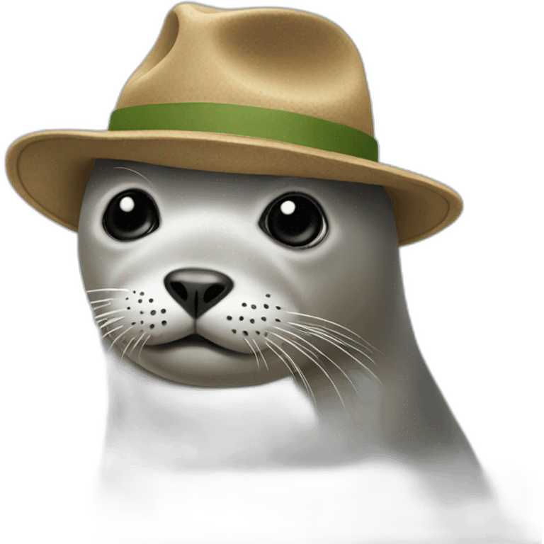 seal wearing a hat emoji