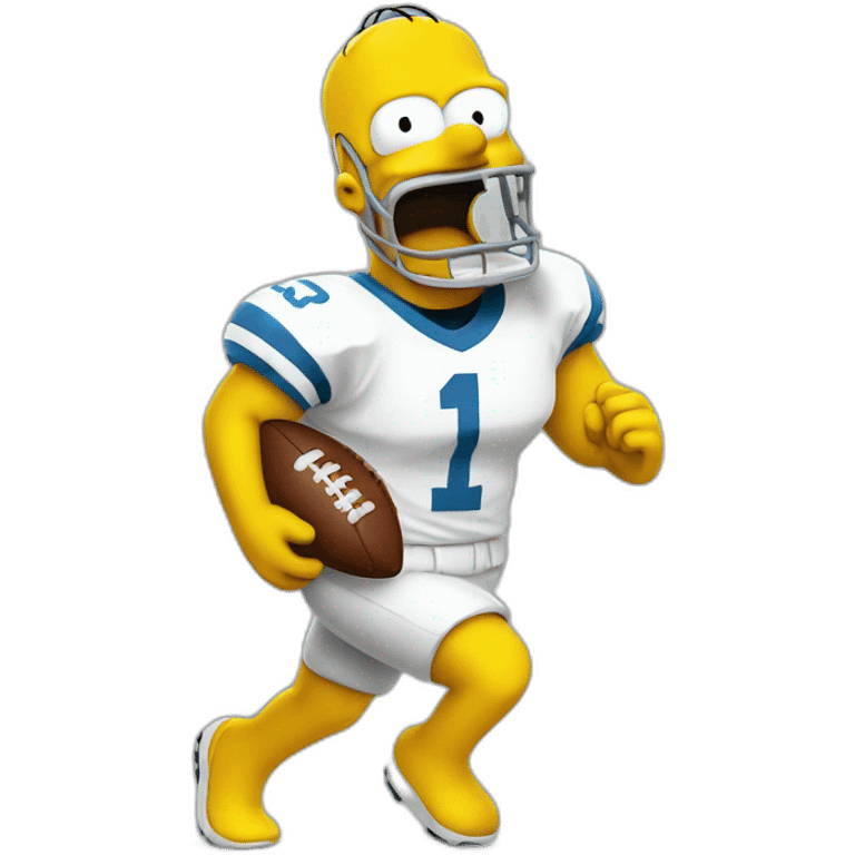 homer simpson playing football emoji