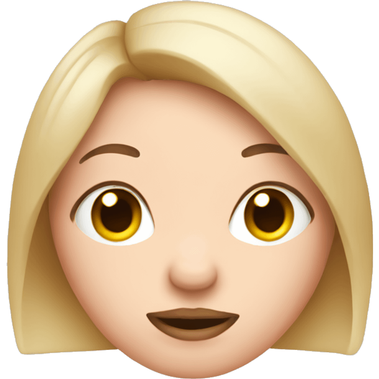 Cute lady with pig’s nose emoji