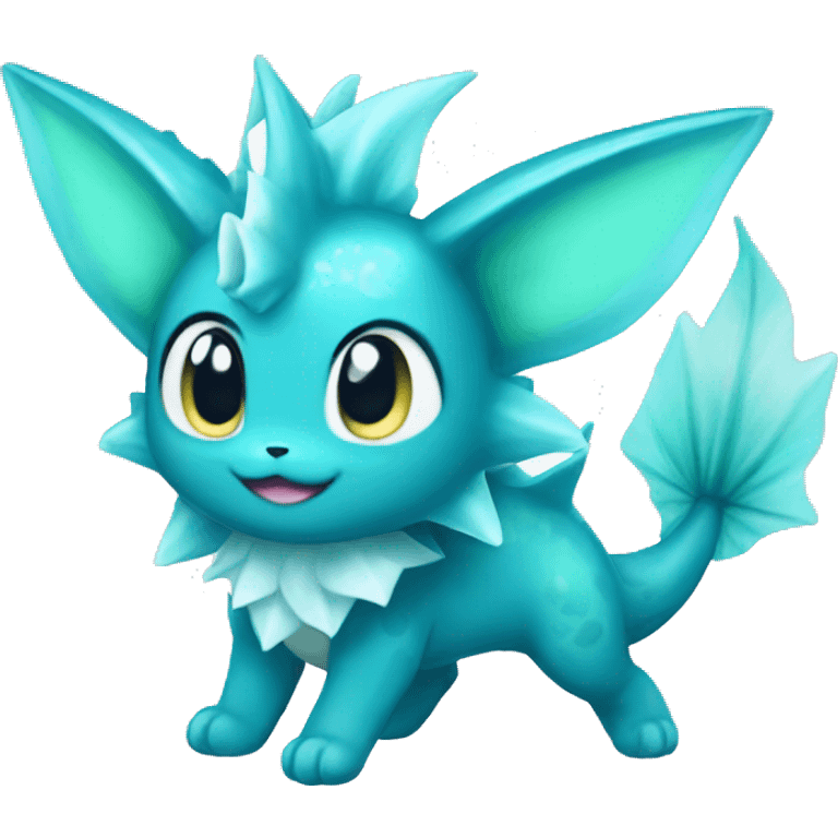 Kawaii Vaporeon full body emoji