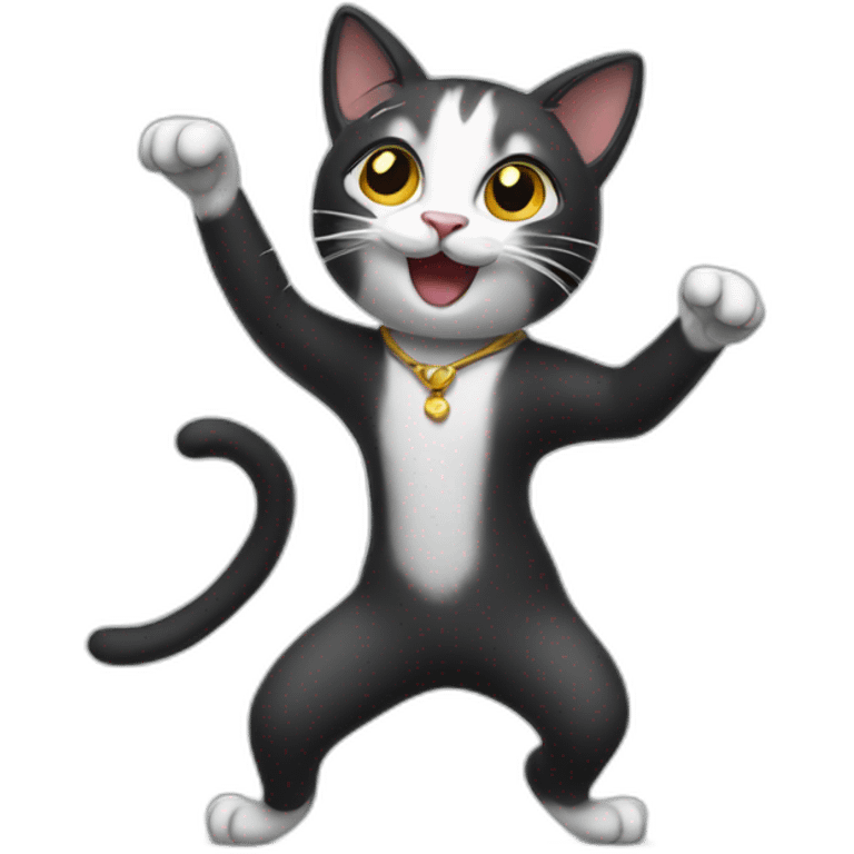 Cat dancing emoji