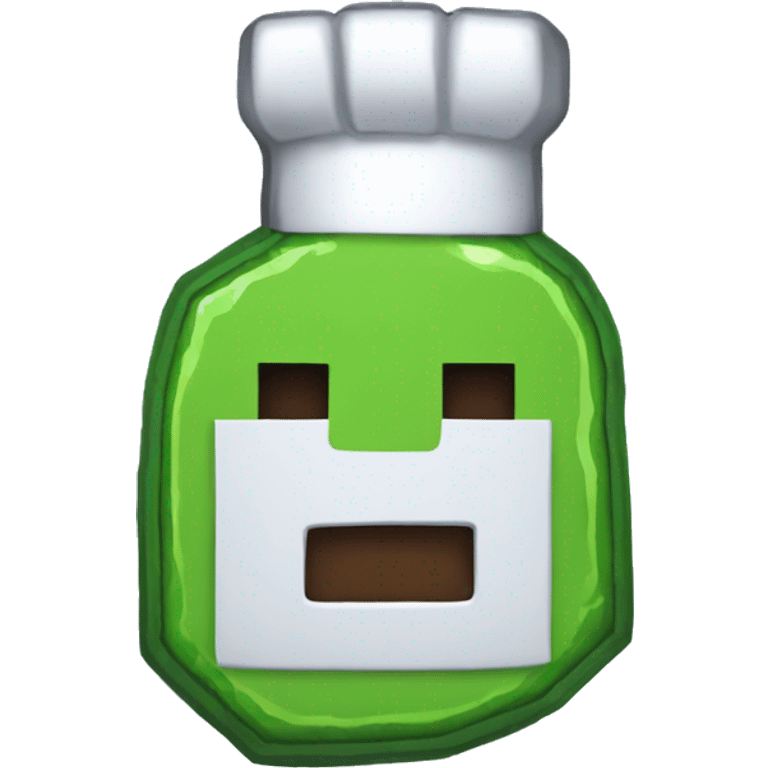 Minecraft Slime with Apron emoji