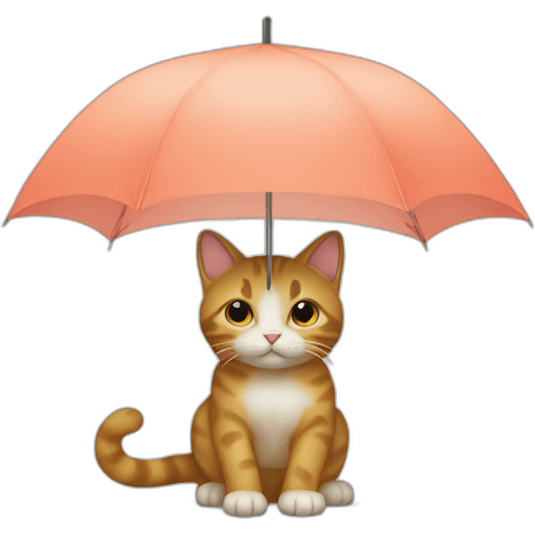 cat and umbrella emoji