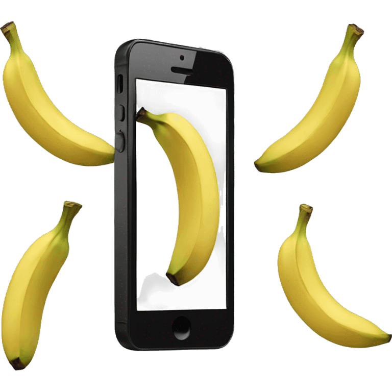 iphone with banana emoji