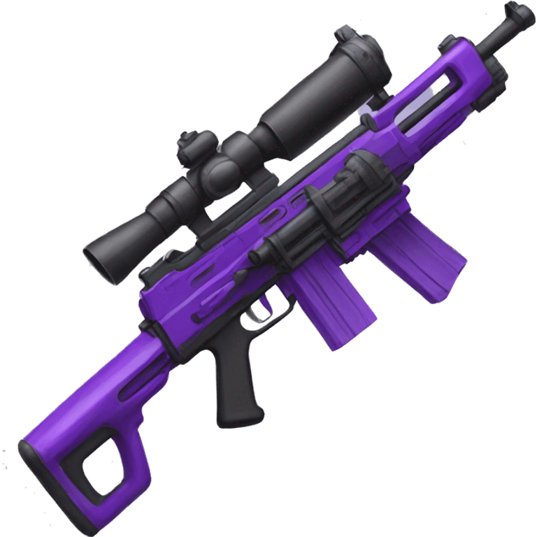 Purple machine gun emoji