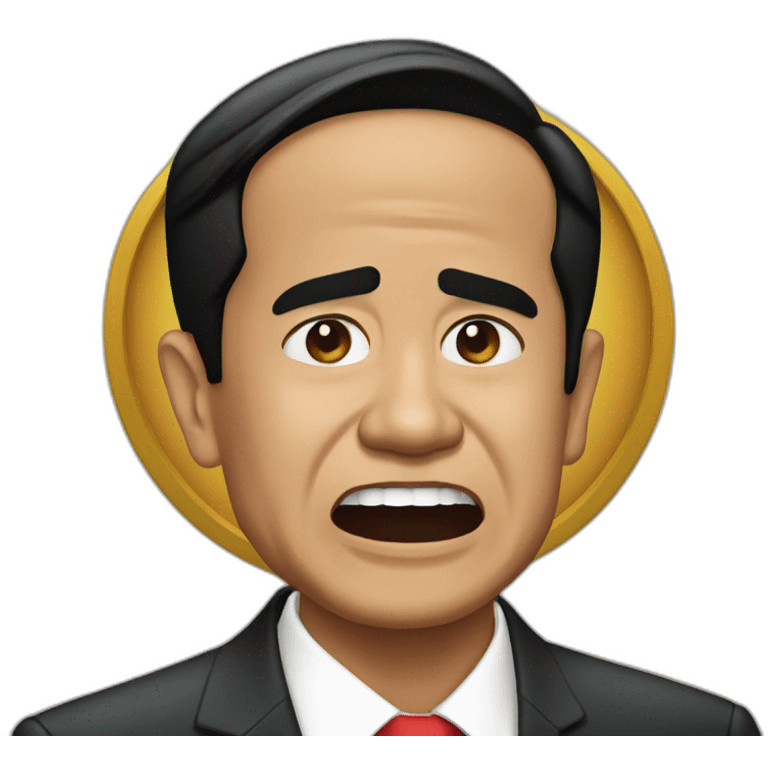 crying emoji president Jokowi emoji