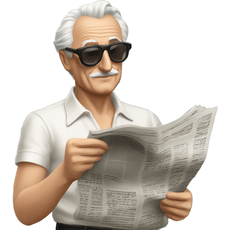 Enzo Ferrari reading his newspaper emoji