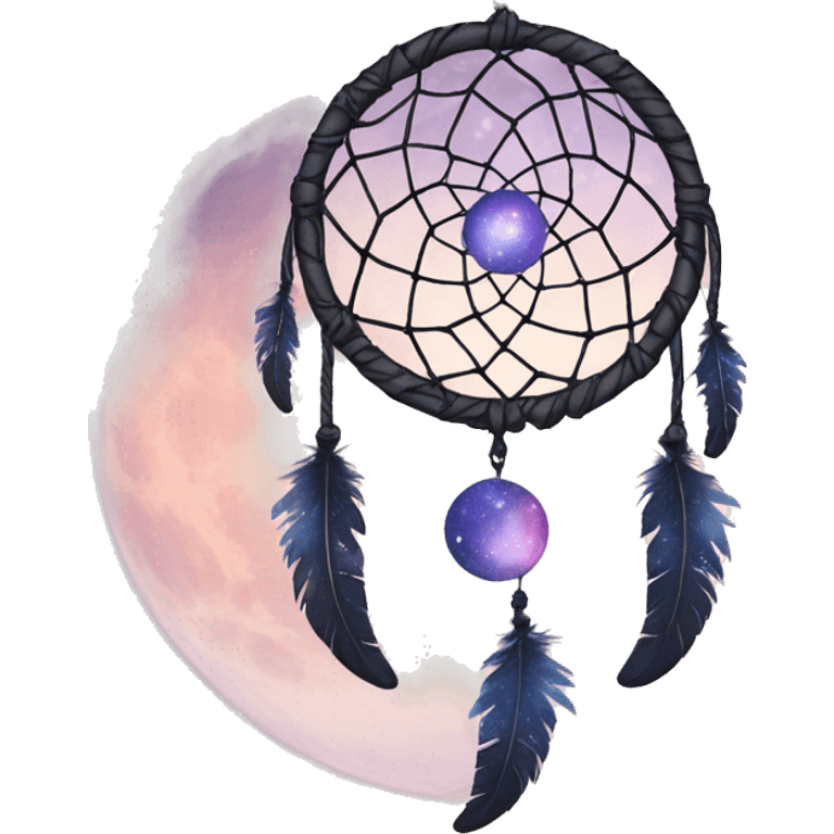 moon-and-stars-galaxy-dreamcatcher emoji