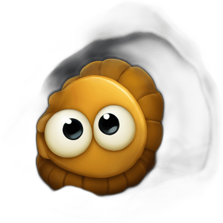 A giant worm hiding in a cave emoji