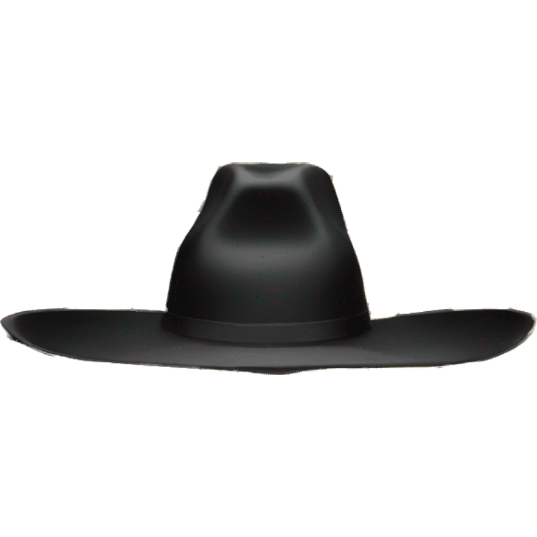 Yellow emoji Kiss face wearing black cowboy hat emoji