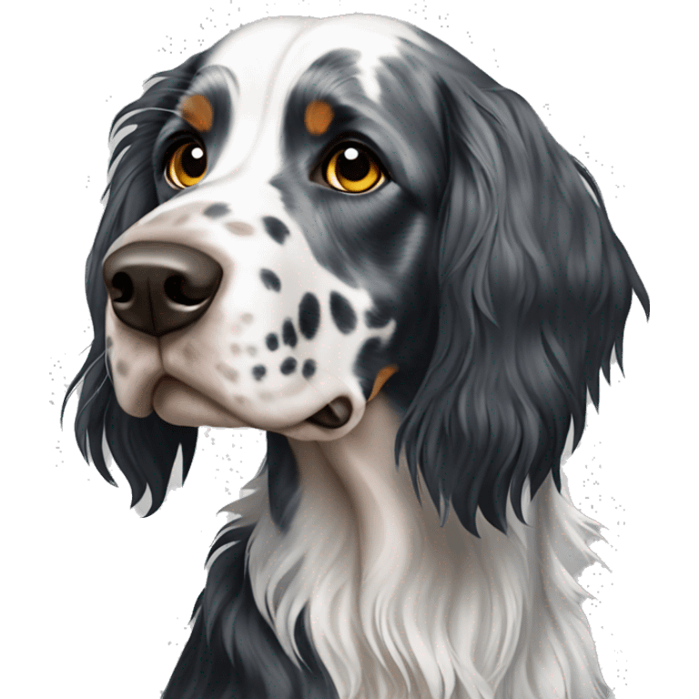 Black English setter emoji