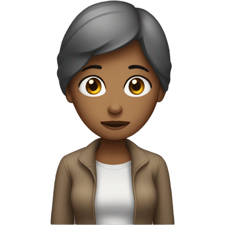 lonely woman on iphone emoji