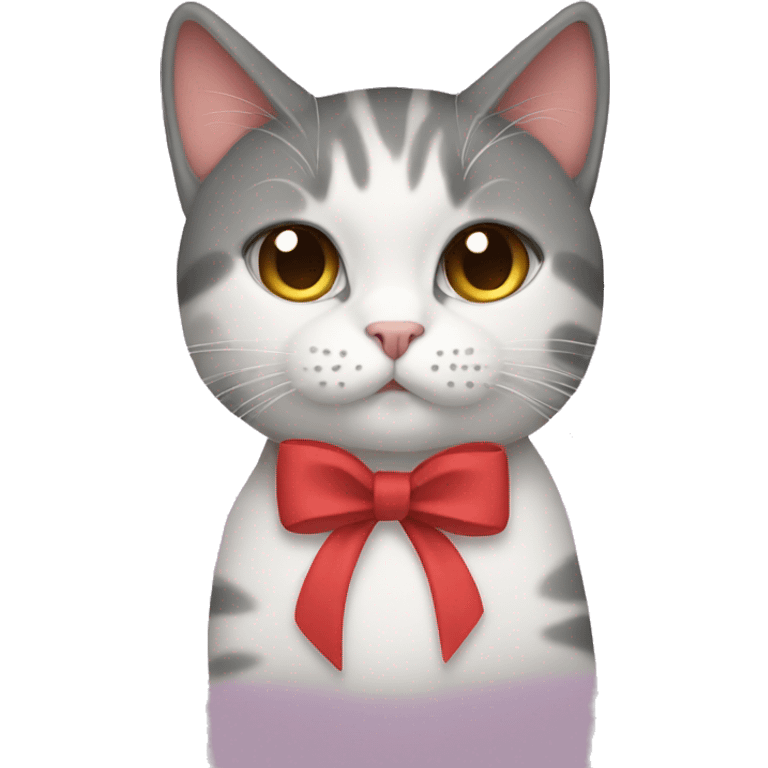 A bow on a cat emoji